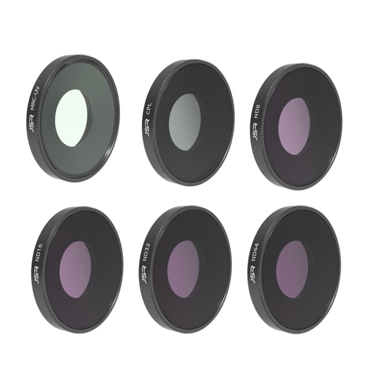 JSR 4 in 1 UV CPL ND8 ND16 ND32 ND64 Lens Filter For DJI Osmo Action 3, 6 in 1