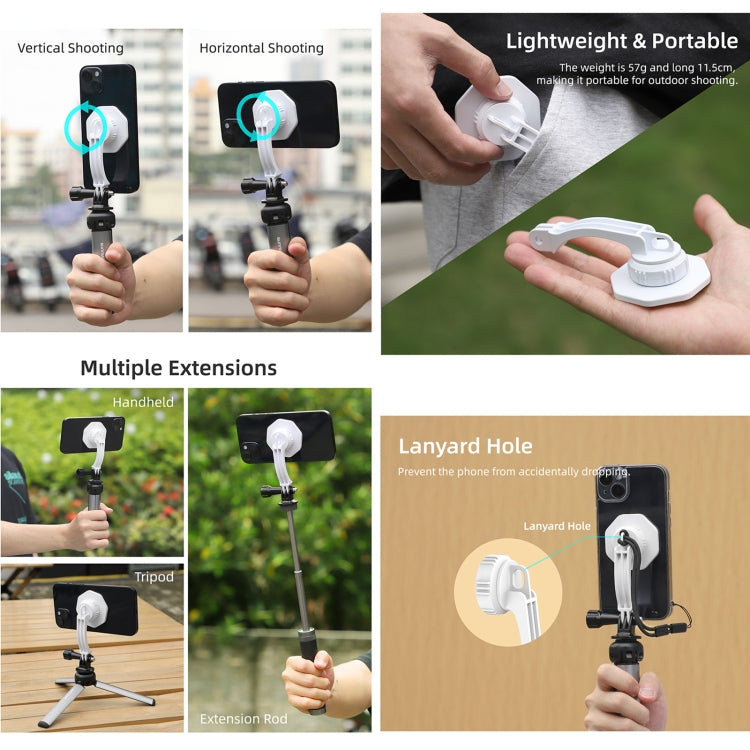 For DJI OM6 / 5 / 4 / 4 SE  Sunnylife ZJ561 Magsafe Adapter Phone Holder, For DJI OM6 / 5 / 4 / 4 SE Magnetic Adapter