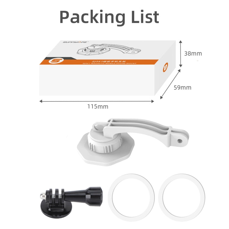 For DJI OM6 / 5 / 4 / 4 SE  Sunnylife ZJ561 Magsafe Adapter Phone Holder, For DJI OM6 / 5 / 4 / 4 SE Magnetic Adapter