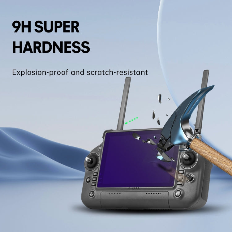 For DJI RC Plus with Screen STARTRC 2pcs Frosted Purple Eye Protection Explosion-proof Tempered Glass Film, For DJI RC Plus with Screen(2pcs)