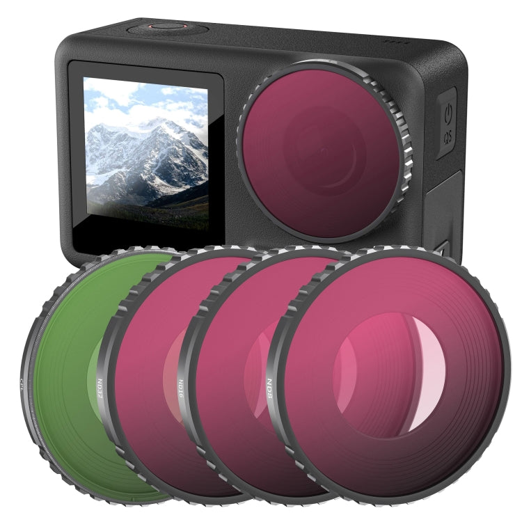 For DJI Action 4 STARTRC 4 in 1 ND8 + ND16 + ND32 + CPL Lens Filter, For DJI Action 4 (ND8/16/32/CPL)