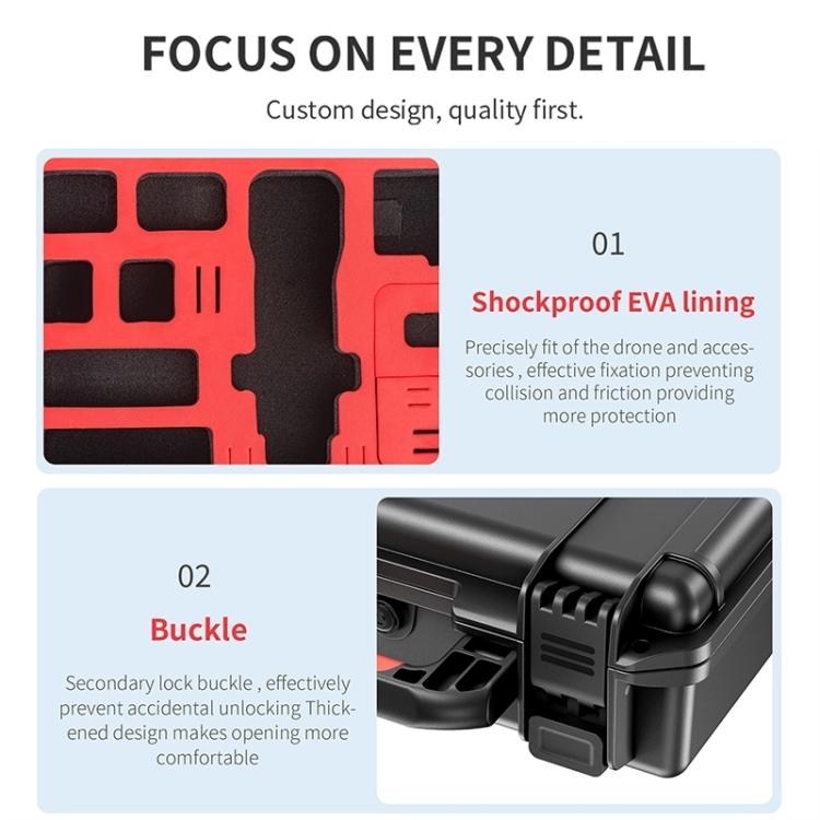 For DJI Osmo Pocket 3 STARTRC Waterproof PP Full Kit Suitcase Storage Box, For DJI Osmo Pocket 3