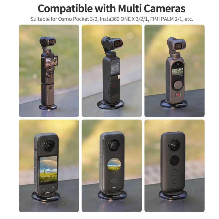 Sunnylife Universal Metal Magnetic Base 1/4 inch Adapter Aluminium Alloy Pivot Stand Base, DZ753