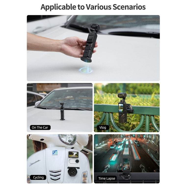 Sunnylife Universal Metal Magnetic Base 1/4 inch Adapter Aluminium Alloy Pivot Stand Base, DZ753