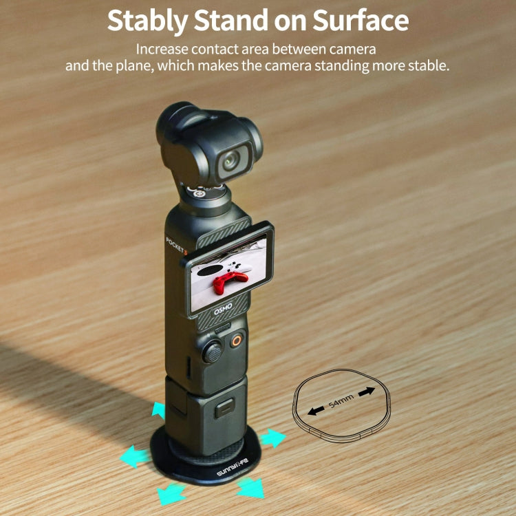 Sunnylife Universal Metal Magnetic Base 1/4 inch Adapter Aluminium Alloy Pivot Stand Base, DZ753