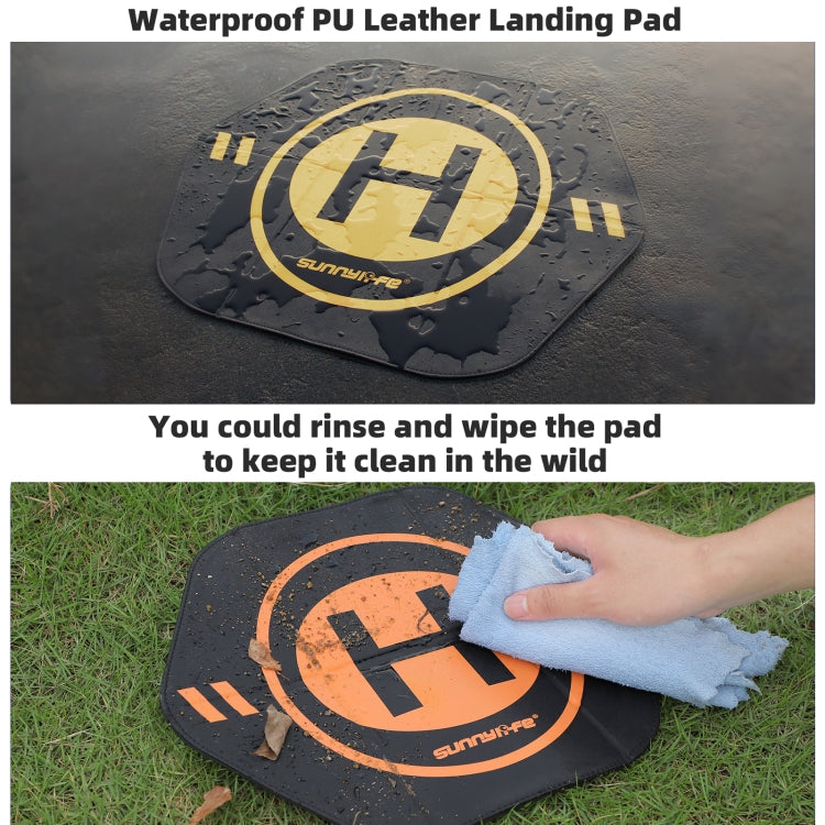 Sunnylife Drone Landing Pad 35cm Fast-Fold Double-Sided Leather Waterproof Helipad for DJI Neo / Avata 2 / Mini 4 Pro, TJP12