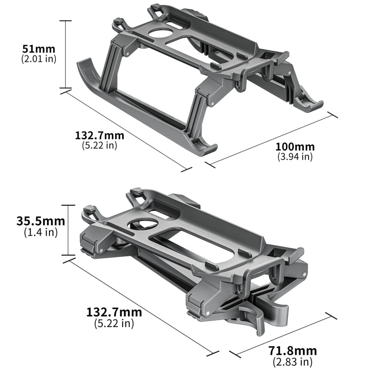 For DJI Air 3S / 3 STARTRC Folding Anti-fall Anti-dirt Heightened Landing Gear Training Rack