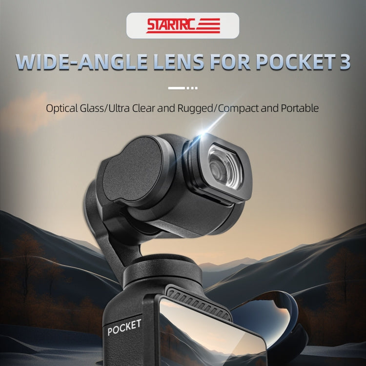 For DJI OSMO Pocket 3 STARTRC Drone Wide-Angle Lens Filter, Wide-Angle Lens