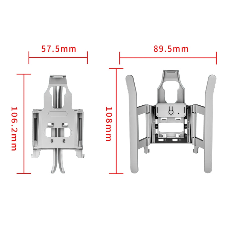 For DJI Mini 4 Pro STARTRC LED Light Folding Heightened Landing Gear Training Rack, For DJI Mini 4 Pro LED Light