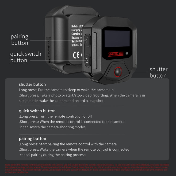 For DJI Osmo Action 5 Pro / 4 / 3 GPS Bluetooth Remote Control, For DJI Osmo Action 5 Pro / 4