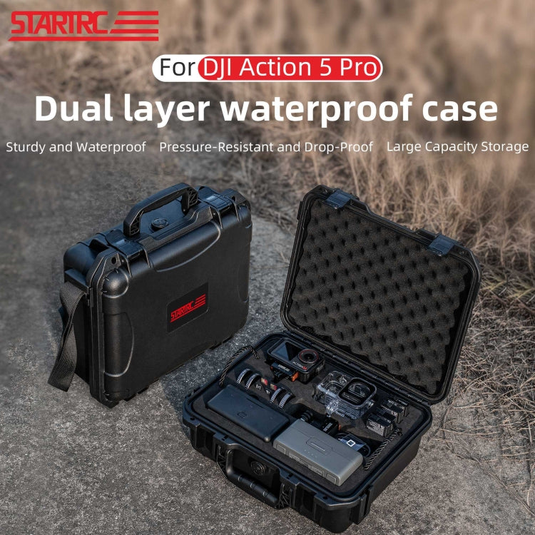 For DJI Osmo Action 5 Pro STARTRC Waterproof EVA ABS Dual-layer Suitcase Storage Box, For DJI Osmo Action 5 Pro