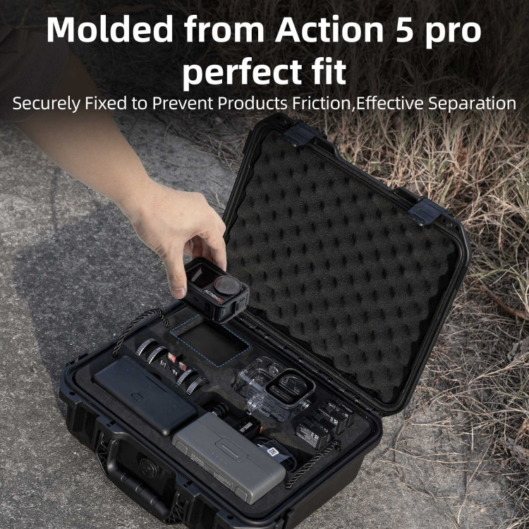 For DJI Osmo Action 5 Pro STARTRC Waterproof EVA ABS Dual-layer Suitcase Storage Box, For DJI Osmo Action 5 Pro