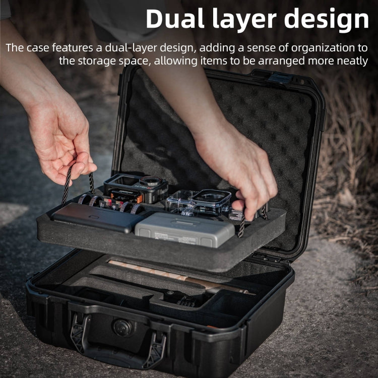 For DJI Osmo Action 5 Pro STARTRC Waterproof EVA ABS Dual-layer Suitcase Storage Box, For DJI Osmo Action 5 Pro