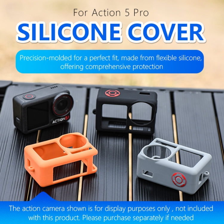 For DJI Osmo Action 5 Pro STARTRC Silicone Protective Case with Lens Cover