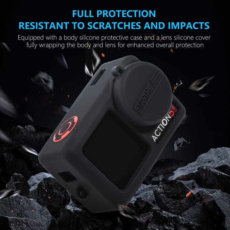 For DJI Osmo Action 5 Pro STARTRC Silicone Protective Case with Lens Cover