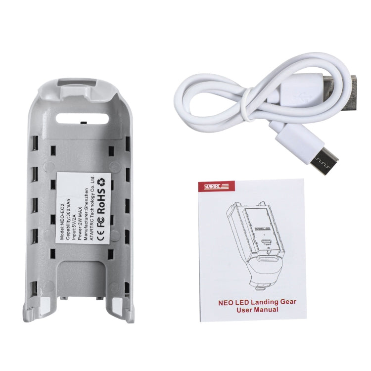 For DJI Neo STARTRC LED Light Folding Anti-fall Heightened Landing Gear Training Rack, For DJI Neo