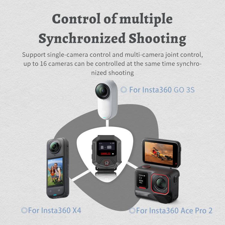 STARTRC GPS Bluetooth Remote Control For Insta360 X4 Series / Ace Pro Series / GO 3S Series, For Insta360 X4 Series