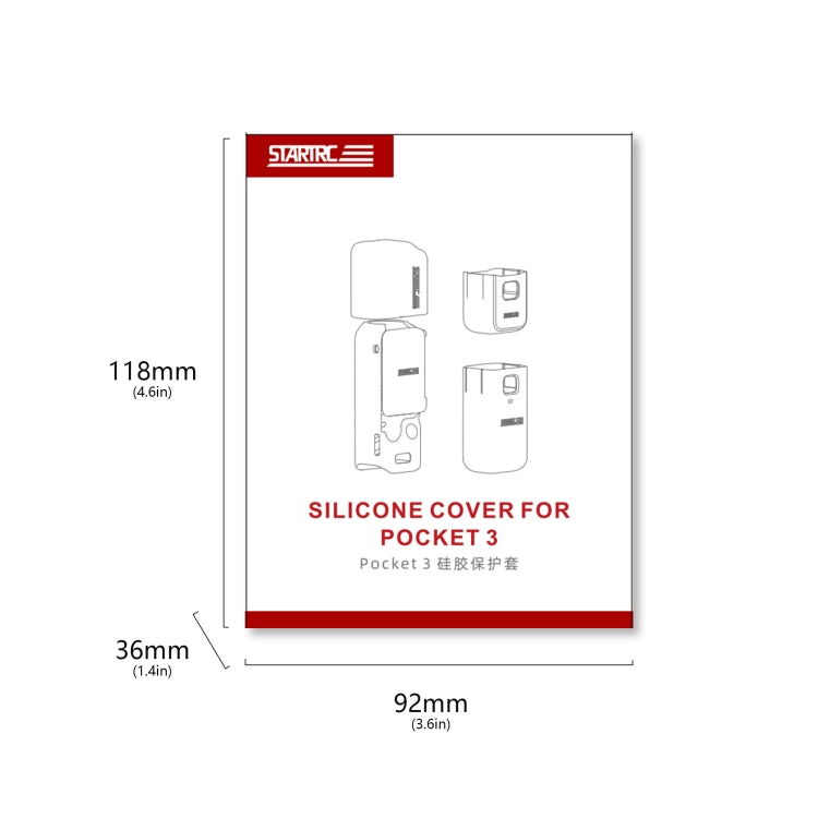 For DJI OSMO Pocket 3 STARTRC 5 in 1 Body Lens Handle Screen Silicone TPU Case, 5 in 1 Case