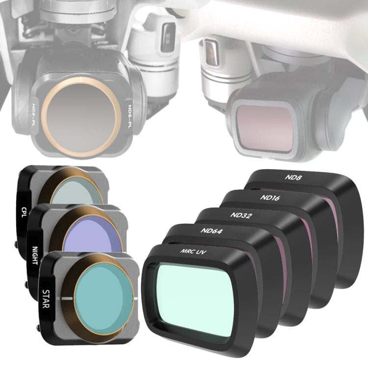 JSR Drone 8 in 1 UV+CPL+ND8+ND16+ND32+ND64+NIGHT+STAR Lens Filter for DJI MAVIC Air 2, 8 in 1 Filter