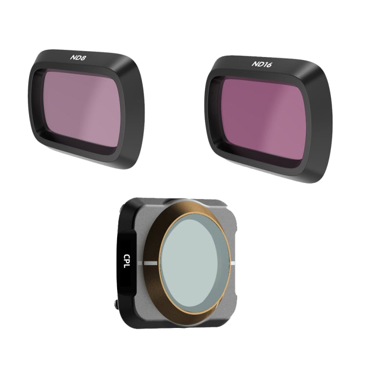 JSR Drone 3 in 1 CPL+ND8+ND16 Lens Filter for DJI MAVIC Air 2, CPL+ND8+ND16