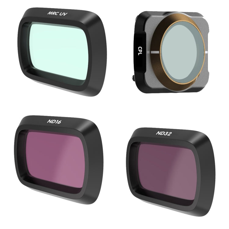 JSR Drone 4 in 1 UV+CPL+ND16+ND32 Lens Filter for DJI MAVIC Air 2, UV+CPL+ND16+ND32