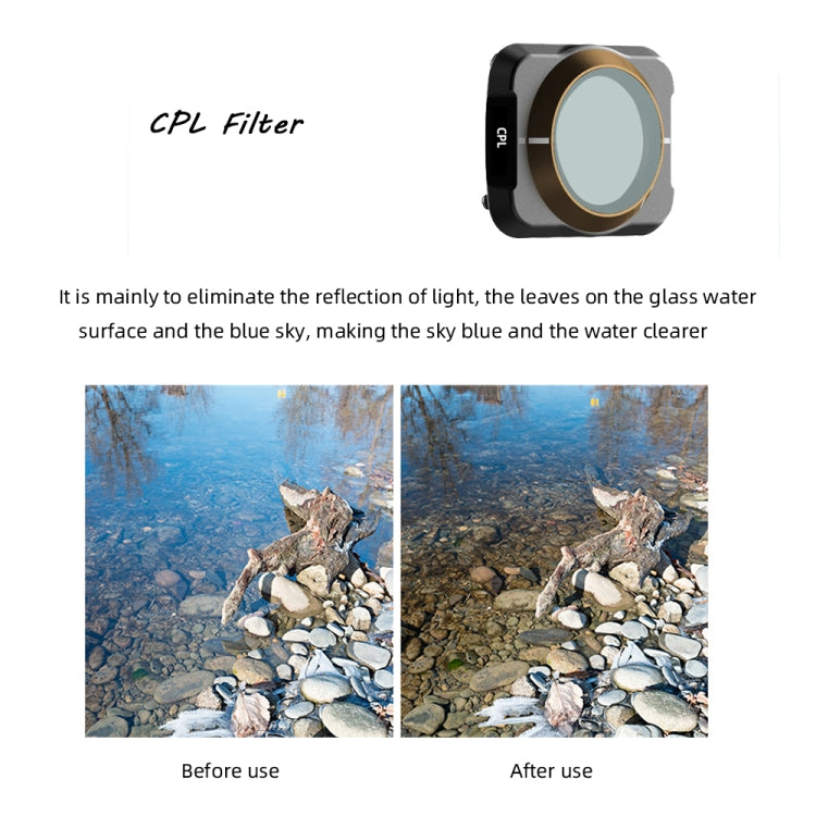 JSR Drone 4 in 1 UV+CPL+ND16+ND32 Lens Filter for DJI MAVIC Air 2, UV+CPL+ND16+ND32