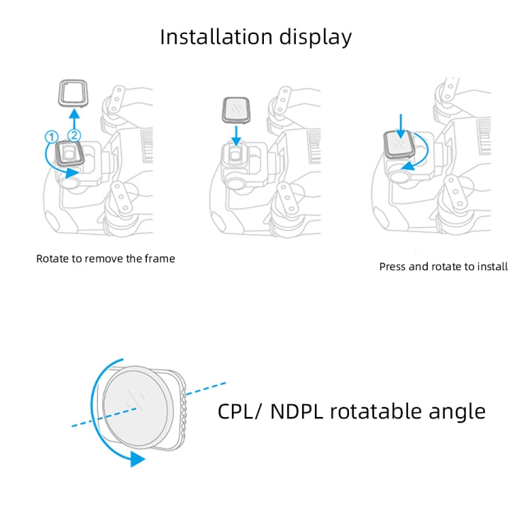 JSR Drone 4 in 1 UV+CPL+ND16+ND32 Lens Filter for DJI MAVIC Air 2, UV+CPL+ND16+ND32