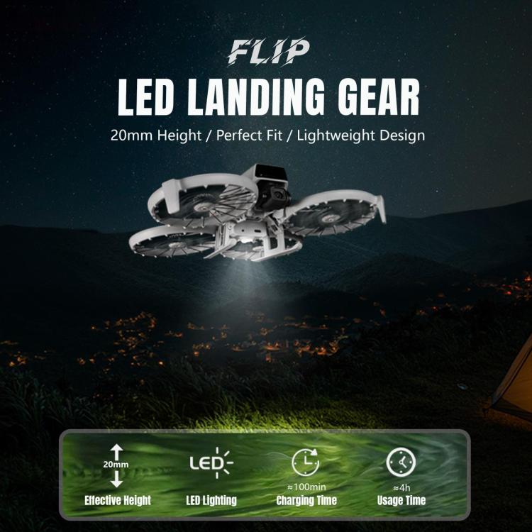 For DJI Flip STARTRC LED Light Folding Heightened Landing Gear Training Rack