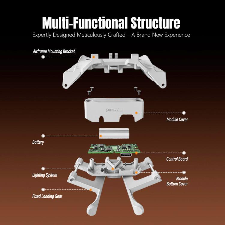 For DJI Flip STARTRC LED Light Folding Heightened Landing Gear Training Rack