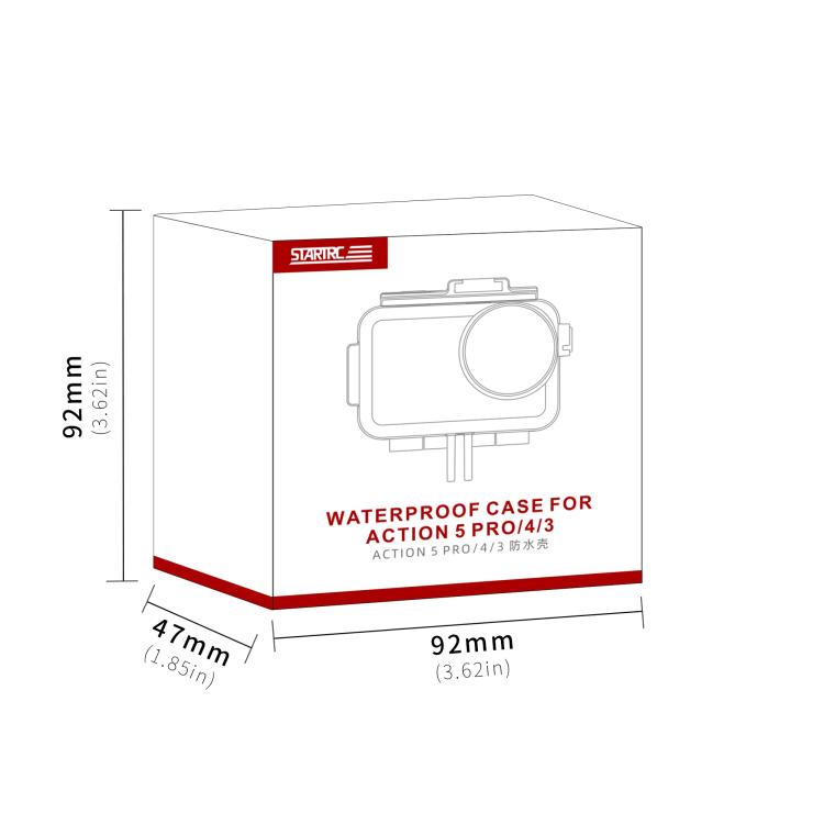 For DJI Osmo Action 5 Pro / 3 / 4 STARTRC 40m Underwater Waterproof Housing Diving Case, For DJI Osmo Action 5 Pro / 3 / 4 STARTRC 40m