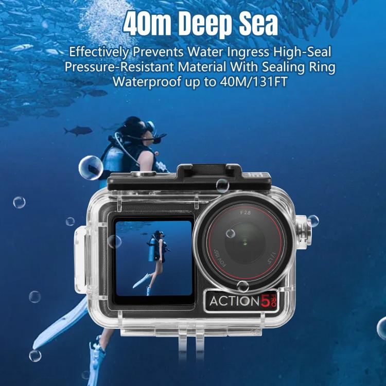 For DJI Osmo Action 5 Pro / 3 / 4 STARTRC 40m Underwater Waterproof Housing Diving Case, For DJI Osmo Action 5 Pro / 3 / 4 STARTRC 40m