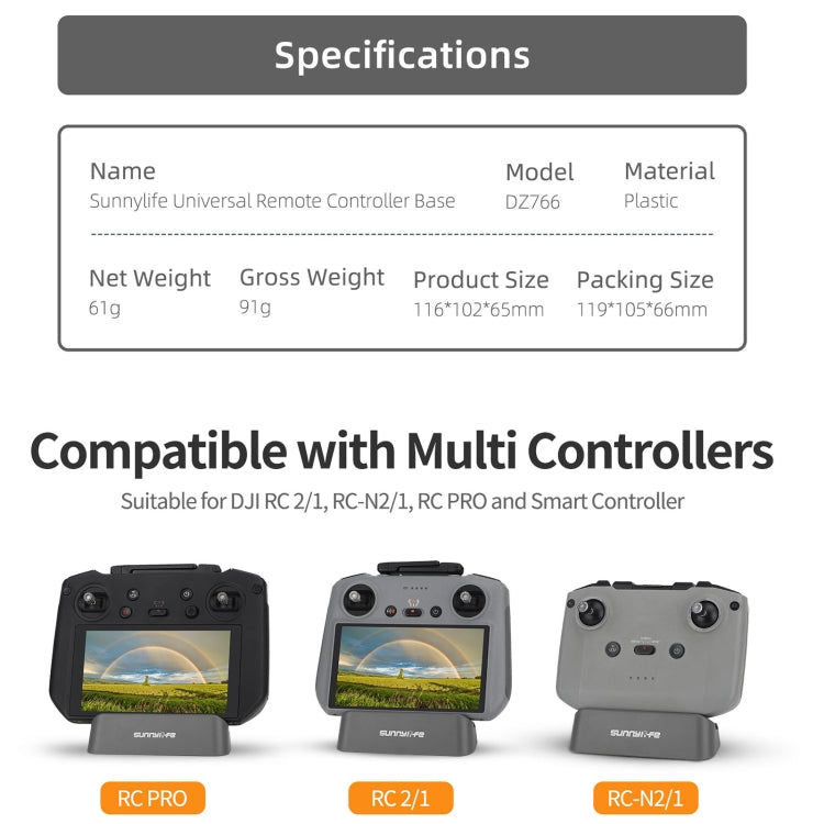 Sunnylife DZ766 Drone Remote Control Display Base Stand