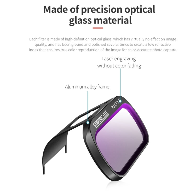 For DJI Mini 4K / Mini 2 SE / Mini 2 STARTRC 4 in 1 ND8 ND16 ND32 ND64 Lens Filter, For DJI Mini 4K / Mini 2 SE / Mini 2