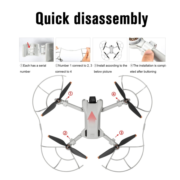 For DJI Mini 4 STARTRC Drone Propeller Protective Guard Anti-collision Ring, For DJI Mini 4 Pro