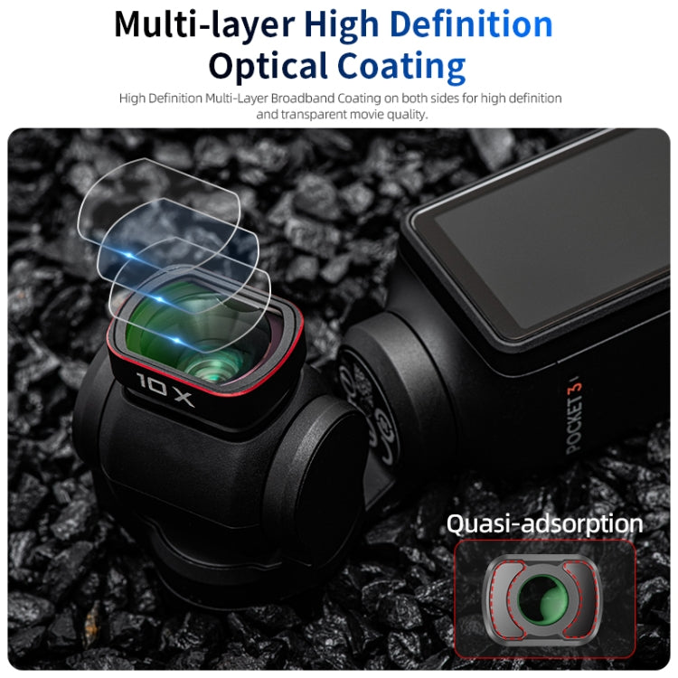 For DJI OSMO Pocket 3 STARTRC 10X Macro Lens Filter, 10X Macro