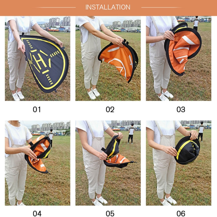 STARTRC RC Drone Quadcopter Portable Parking Apron Fast-fold Landing Parking Pad for DJI Mavic Mini / Mavic Air 2, Diameter: 56cm, Diameter: 56cm