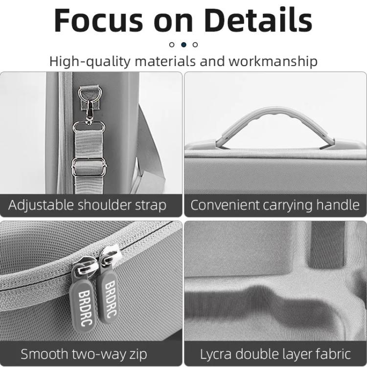 For DJI Mini 4 Pro BRDRC Shoulder Drone Remote Control Storage Carrying Bag, For DJI Mini 4 Pro