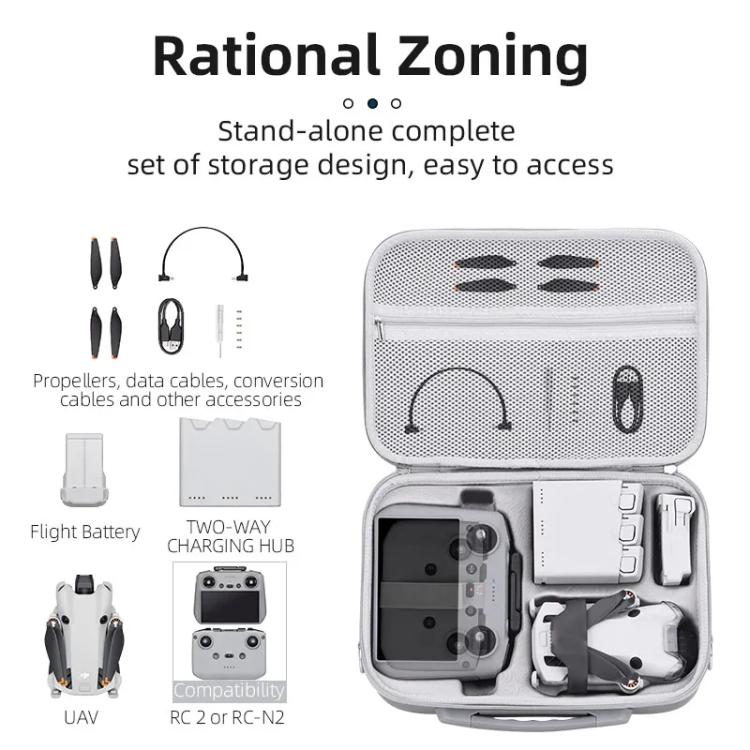 For DJI Mini 4 Pro BRDRC Shoulder Drone Remote Control Storage Carrying Bag, For DJI Mini 4 Pro