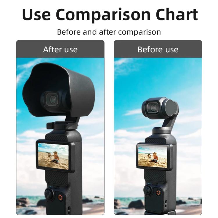 For DJI OSMO Pocket 3 BRDRC Sunshade Lens Protective Cover Hood, For DJI OSMO Pocket 3