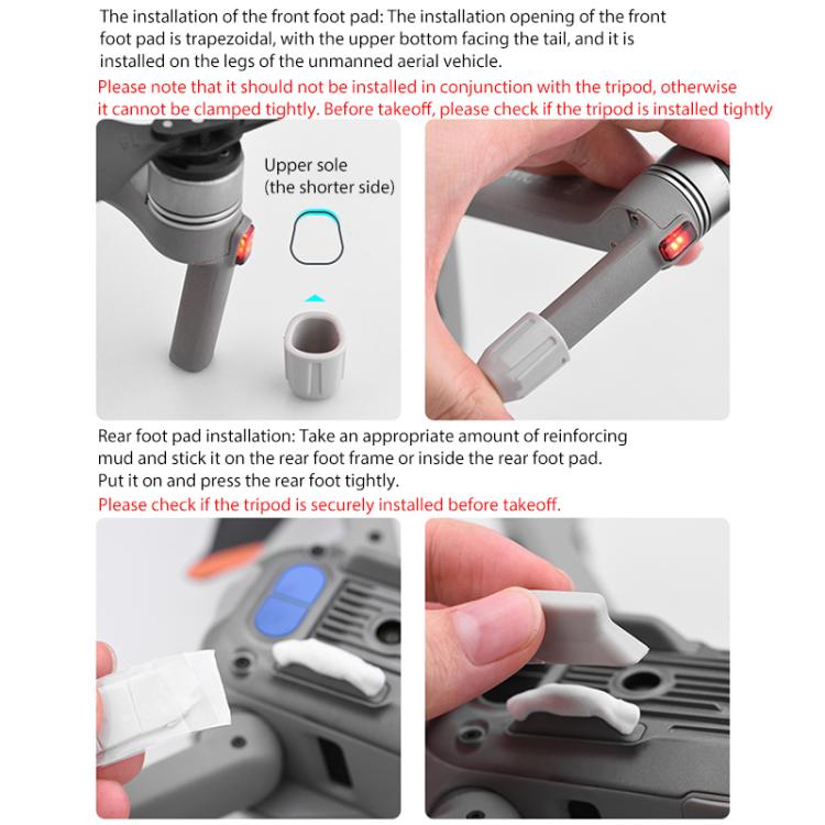 For DJI Mavic Air 2S BRDRC Drone Legs Feet Cover Protective Pad Dust-proof Cover, For DJI Mavic Air 2S