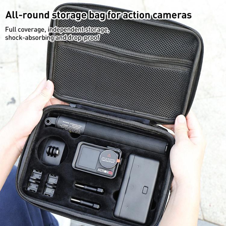 For DJI Osmo Action 5 Pro / 4 / 3 Camera and Accessories PU Storage Bag