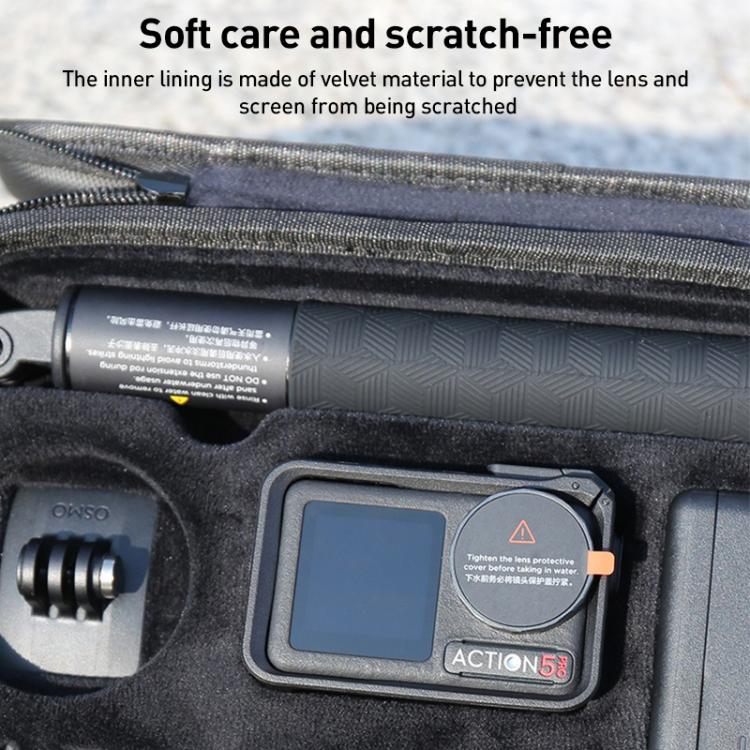 For DJI Osmo Action 5 Pro / 4 / 3 Camera and Accessories PU Storage Bag
