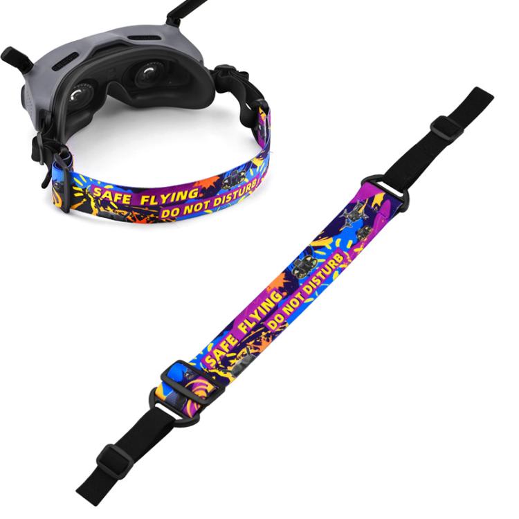 BRDRC Colorful Graffiti Headband Fixed Strap For DJI Aavta Goggles 2 / FPV Goggles V2