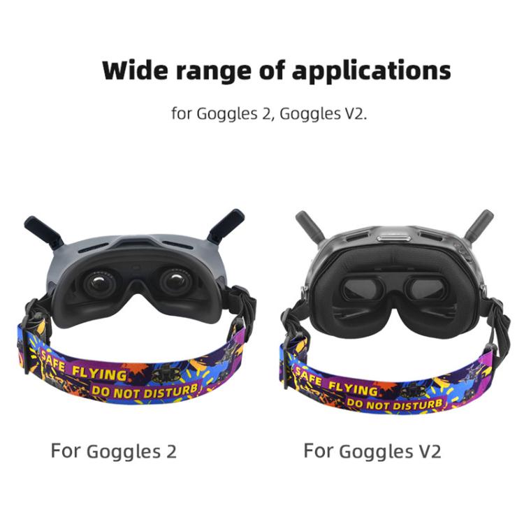 BRDRC Colorful Graffiti Headband Fixed Strap For DJI Aavta Goggles 2 / FPV Goggles V2