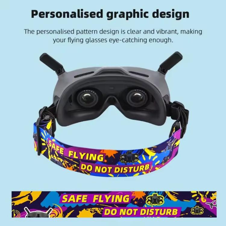 BRDRC Colorful Graffiti Headband Fixed Strap For DJI Aavta Goggles 2 / FPV Goggles V2