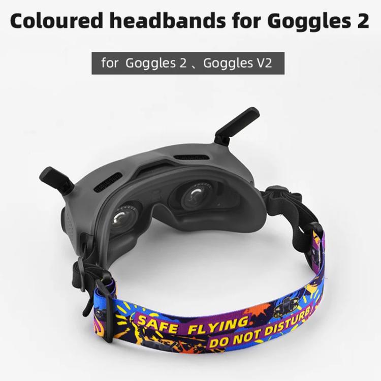 BRDRC Colorful Graffiti Headband Fixed Strap For DJI Aavta Goggles 2 / FPV Goggles V2