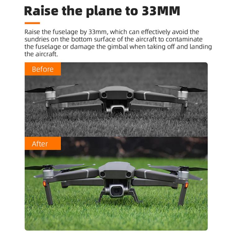 For DJI Mavic 2 BRDRC Sled Folding Heightened Landing Gear Training Rack, For DJI Mavic 2