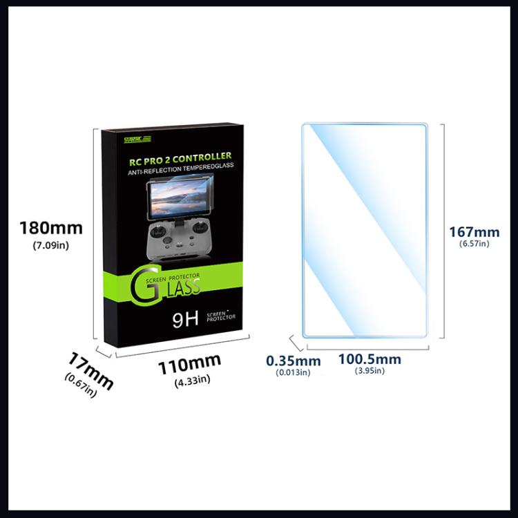STARTRC HD AR Tempered Glass Film for DJI Mavic 4 Pro / RC Pro 2, HD AR Glass Film