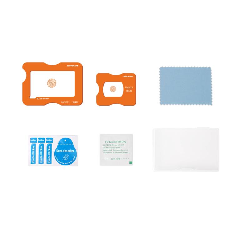 For DJI Osmo Pocket 3 Sunnylife Lens Screen Protector AR Anti-reflection Tempered Glass Film with Film Locator, Lens Screen Protector