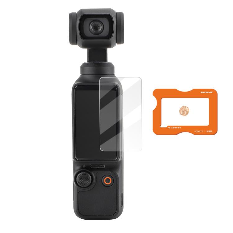 For DJI Osmo Pocket 3 Sunnylife Screen Protector AR Anti-reflection Tempered Glass Film with Film Locator, Screen Protector